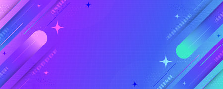 Abstract Modern and Colorful Gradient Background. Vibrant Creative Banner Vector Designのイラスト素材