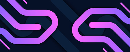 Abstract and Modern Background with Purple Gradient Lines Isolated on Dark Backgroundのイラスト素材