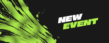 Abstract Background with Black and Green Brush Texture and Halftone Effect. Grunge Sport Background, for Banner or Poster Design Elementsのイラスト素材