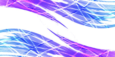 Abstract and Colorful Gradient Brush Background with Halftone Effect. Brush Stroke Illustration for Banner, Poster, or Sports Background. Scratch and Texture Elements For Designのイラスト素材