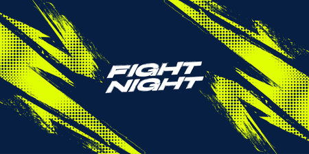 Abstract Sports Background with Yellow and Blue Brush Texture and Halftone Effect. Grunge Background for Banner or Poster Designのイラスト素材