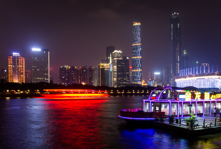 The pearl river nightscapeのeditorial素材