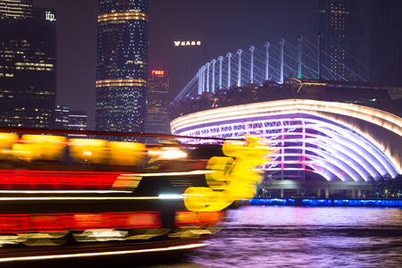 The pearl river nightscapeのeditorial素材