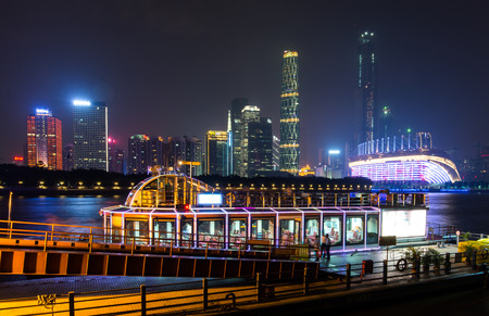 The pearl river nightscapeのeditorial素材