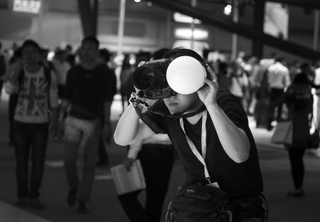 photographer in the exhibitionのeditorial素材