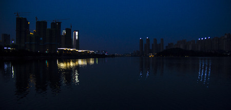 Night view of a cityの写真素材