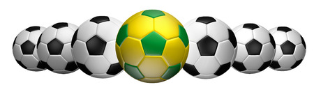 Soccer football in the front row of the game  Easy selection with clipping path built-in の写真素材