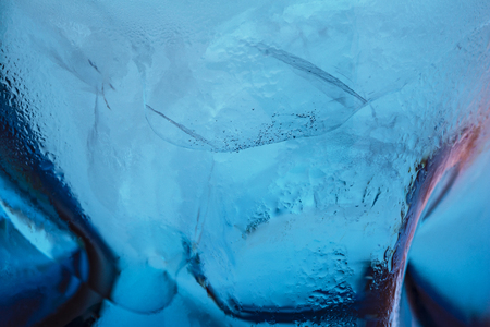 A blue colour ice texture look like under the sea ice at north poleの写真素材