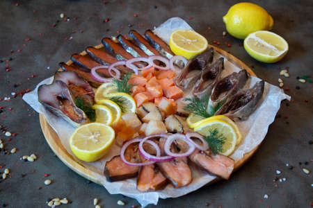 Delicious Food on Grey Table