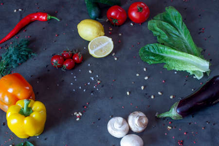 Delicious Food on Grey Table