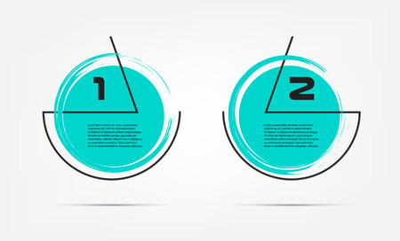 Watercolor, brush blue infographics. Some of chart, graph, parts, processes. Vector business template for presentation. Can be used for workflow layout, diagram, bannerのイラスト素材