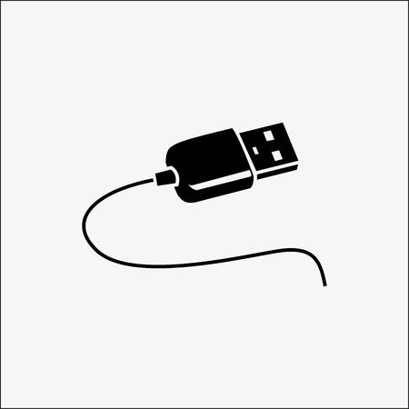 usb icon stock vector illustration flat design styleのイラスト素材