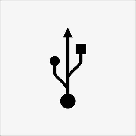 usb icon stock vector illustration flat design styleのイラスト素材