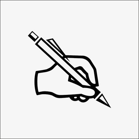 hand writing icon stock vector illustration flat design styleのイラスト素材