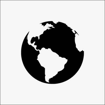 Earth icon stock vector illustration flat design styleのイラスト素材