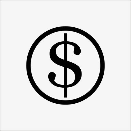dollar icon stock vector illustration flat design styleのイラスト素材