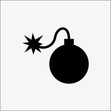 Bomb icon stock vector illustration flat design styleのイラスト素材