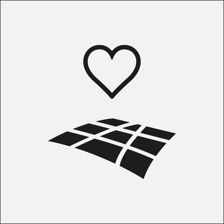 Navigation love icon stock vector illustration flat design styleのイラスト素材
