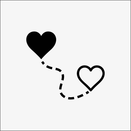 Heart  icon stock vector illustration flat design styleのイラスト素材
