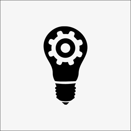 Bulb icon stock vector illustration flat design styleのイラスト素材