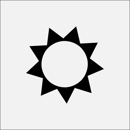 sun icon stock vector illustration flat design styleのイラスト素材