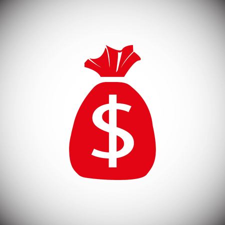 Money bag icon stock vector illustration flat design styleのイラスト素材