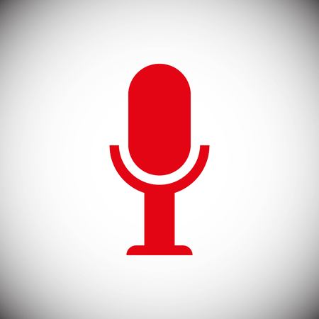 Microphone icon stock vector illustration flat design styleのイラスト素材