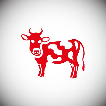 Dairy cow icon stock vector illustration flat design styleのイラスト素材