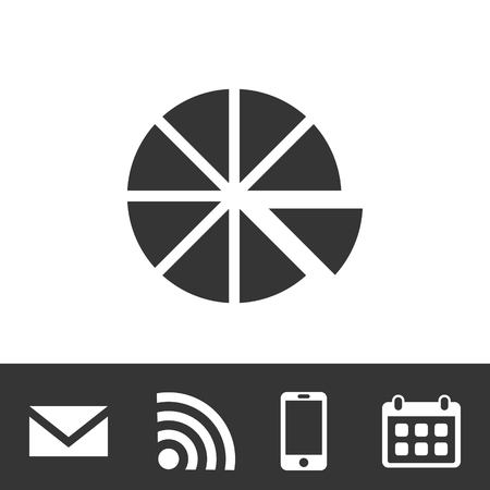 pizza icon stock vector illustration flat design styleのイラスト素材