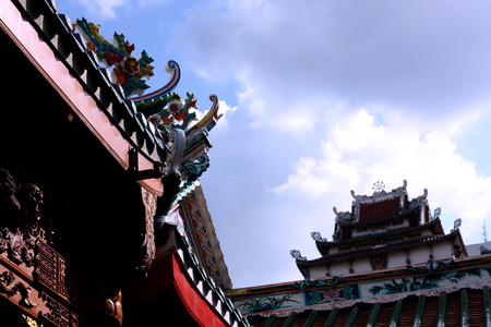 Dragon Temple in Thailandの写真素材