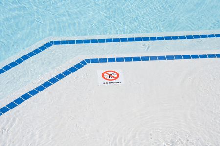 Steps going into a poolの写真素材