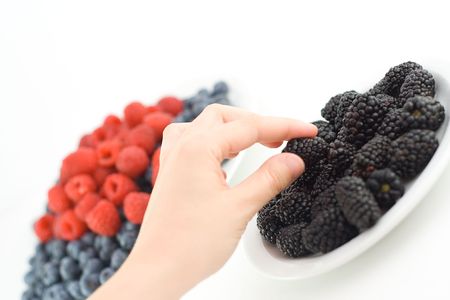 Mixed berries on a plate