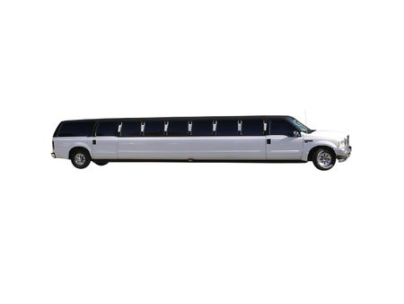 Huge limousine isolated on a white backgroundのeditorial素材