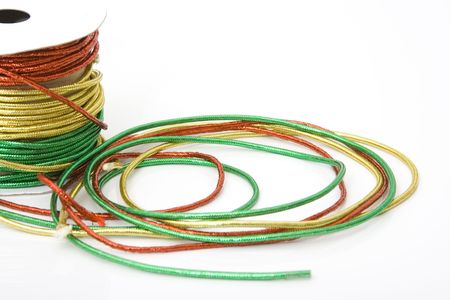 colorful rope used for hanging  ornamentsの写真素材