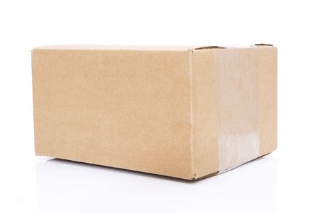 closed box isolated against white backgroundの写真素材