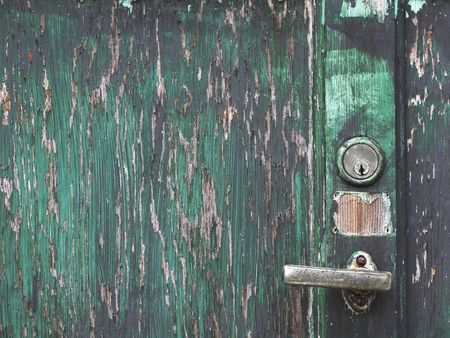 closeup shoot of a very old wooden door の写真素材