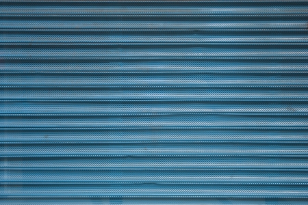 Blue Shopfront Roll Shutterの写真素材