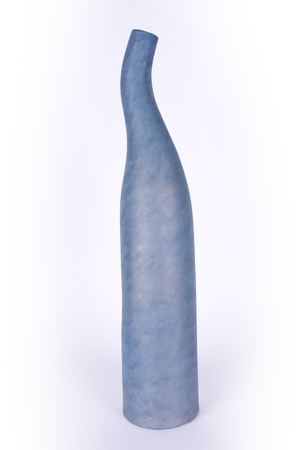 Unusual Blue Vase on white backgroundの写真素材