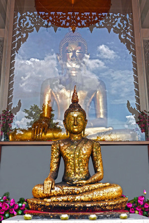 Buddha in Golden Mount, Bangkok. THAILAND.の写真素材