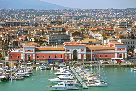 Port of Catania, Sicily. ITALY.のeditorial素材