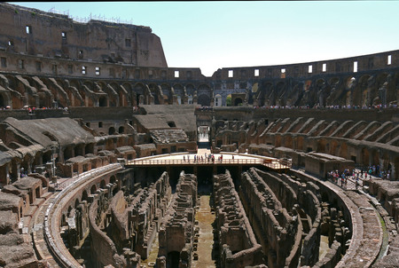 The Colosseum in Rome, Italy.