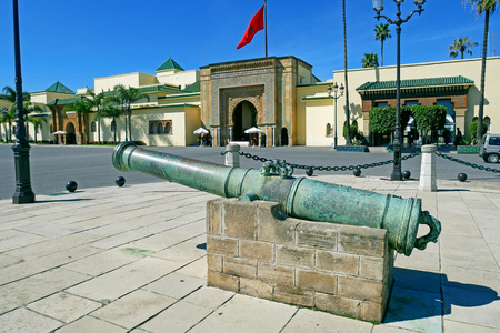 Guard at the Main Gates of the Royal Palace in Rabat, Morocco.のeditorial素材