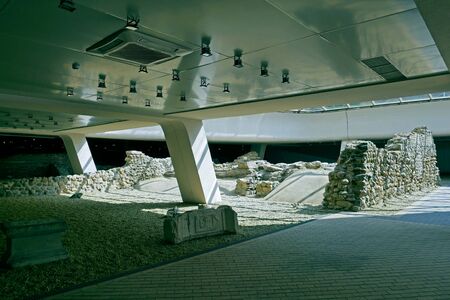 Archaeological excavation of the roman city of Ulpia Serdica in Sofia, Bulgaria.