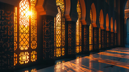 Interior of the Grand Mosque in Abu Dhabi, United Arab Emiratesの素材