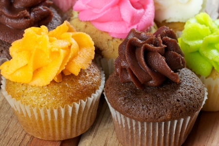 Orange and Chocolate Cupcakeの写真素材