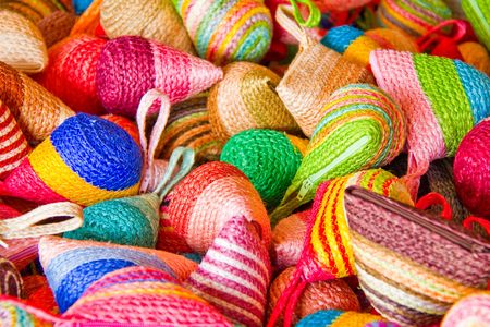 coulorful wallet in the marketの写真素材