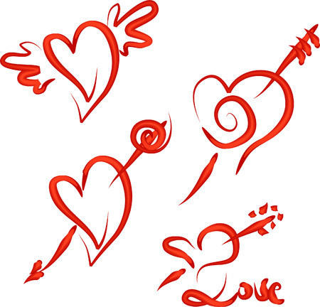 Hearts setのイラスト素材