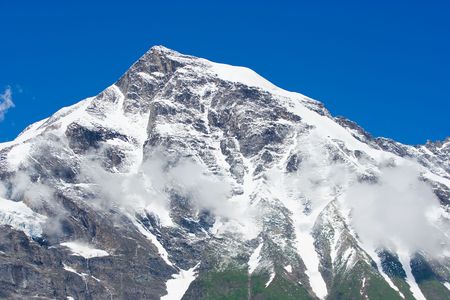 Mountains view in Alps, in a sunny dayの写真素材