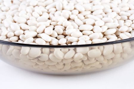 Lentils isolated on white backgroundの写真素材