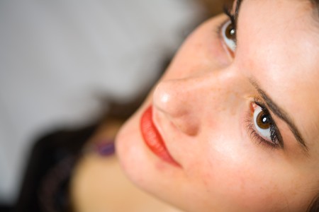 Portrait of a beautiful glamour brunetteの写真素材